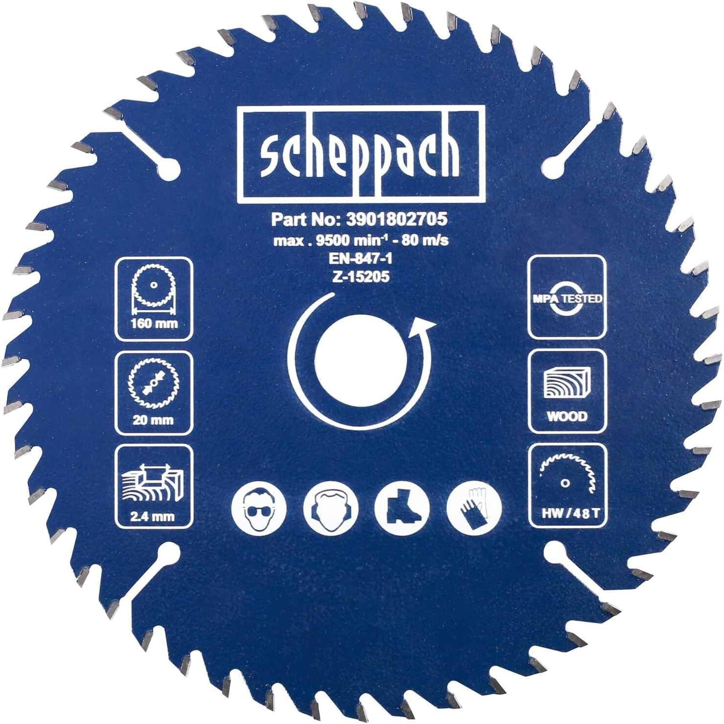 Scheppach 3901802705 160mm Saw Blade for PL55 Plunge Saw